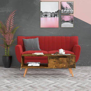 NNEVL Coffee Table Smoked Oak 100x49.5x43 cm Chipboard
