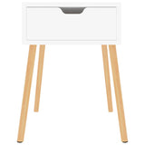 NNEVL Bedside Cabinet White 40x40x56 cm Chipboard