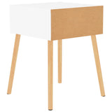 NNEVL Bedside Cabinet White 40x40x56 cm Chipboard