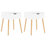 NNEVL Bedside Cabinets 2 pcs White 40x40x56 cm Chipboard