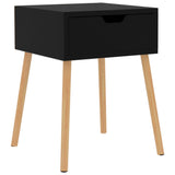 NNEVL Bedside Cabinet Black 40x40x56 cm Chipboard