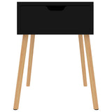 NNEVL Bedside Cabinet Black 40x40x56 cm Chipboard