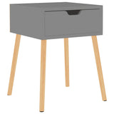 NNEVL Bedside Cabinet Grey 40x40x56 cm Chipboard