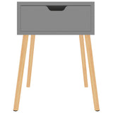 NNEVL Bedside Cabinet Grey 40x40x56 cm Chipboard