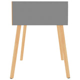 NNEVL Bedside Cabinet Grey 40x40x56 cm Chipboard