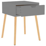 NNEVL Bedside Cabinets 2 pcs Grey 40x40x56 cm Chipboard
