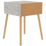NNEVL Bedside Cabinet Concrete Grey 40x40x56 cm Chipboard