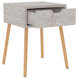 NNEVL Bedside Cabinet Concrete Grey 40x40x56 cm Chipboard