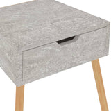 NNEVL Bedside Cabinet Concrete Grey 40x40x56 cm Chipboard