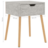 NNEVL Bedside Cabinet Concrete Grey 40x40x56 cm Chipboard