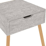 NNEVL Bedside Cabinets 2 pcs Concrete Grey 40x40x56 cm Chipboard