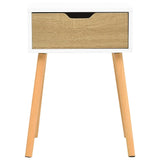 NNEVL Bedside Cabinets 2 pcs White & Sonoma Oak 40x40x56 cm Chipboard