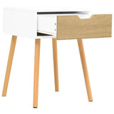 NNEVL Bedside Cabinets 2 pcs White & Sonoma Oak 40x40x56 cm Chipboard