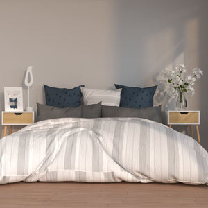 NNEVL Bedside Cabinets 2 pcs White & Sonoma Oak 40x40x56 cm Chipboard