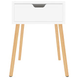 NNEVL Bedside Cabinet High Gloss White 40x40x56 cm Chipboard