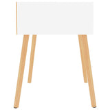 NNEVL Bedside Cabinet High Gloss White 40x40x56 cm Chipboard