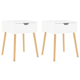 NNEVL Bedside Cabinets 2 pcs High Gloss White 40x40x56 cm Chipboard