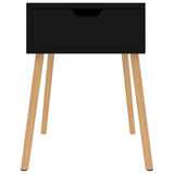 NNEVL Bedside Cabinet High Gloss Black 40x40x56 cm Chipboard