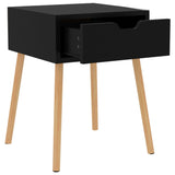 NNEVL Bedside Cabinet High Gloss Black 40x40x56 cm Chipboard