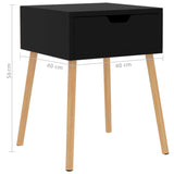 NNEVL Bedside Cabinet High Gloss Black 40x40x56 cm Chipboard