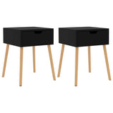 NNEVL Bedside Cabinets 2 pcs High Gloss Black 40x40x56 cm Chipboard