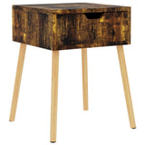 NNEVL Bedside Cabinet Smoked Oak 40x40x56 cm Chipboard