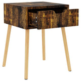NNEVL Bedside Cabinet Smoked Oak 40x40x56 cm Chipboard