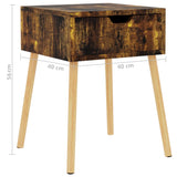 NNEVL Bedside Cabinets 2 pcs Smoked Oak 40x40x56 cm Chipboard