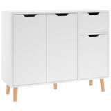 NNEVL Sideboard White 90x30x72 cm Chipboard