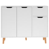 NNEVL Sideboard White 90x30x72 cm Chipboard