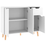 NNEVL Sideboard White 90x30x72 cm Chipboard