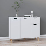 NNEVL Sideboard White 90x30x72 cm Chipboard