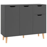 NNEVL Sideboard Grey 90x30x72 cm Chipboard