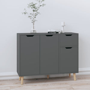 NNEVL Sideboard Grey 90x30x72 cm Chipboard