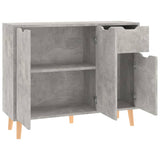 NNEVL Sideboard Concrete Grey 90x30x72 cm Chipboard