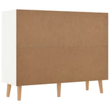 NNEVL Sideboard White and Sonoma Oak 90x30x72 cm Chipboard