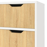 NNEVL Sideboard White and Sonoma Oak 90x30x72 cm Chipboard