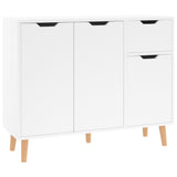 NNEVL Sideboard High Gloss White 90x30x72 cm Chipboard