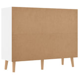 NNEVL Sideboard High Gloss White 90x30x72 cm Chipboard