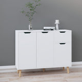 NNEVL Sideboard High Gloss White 90x30x72 cm Chipboard