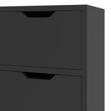 NNEVL Sideboard High Gloss Black 90x30x72 cm Chipboard