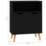 NNEVL Sideboard Black 60x30x72 cm Chipboard