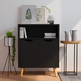 NNEVL Sideboard Black 60x30x72 cm Chipboard