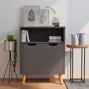 NNEVL Sideboard Grey 60x30x72 cm Chipboard
