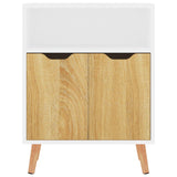 NNEVL Sideboard White and Sonoma Oak 60x30x72 cm Chipboard