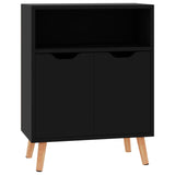 NNEVL Sideboard High Gloss Black 60x30x72 cm Chipboard