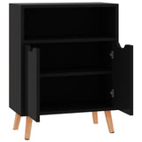 NNEVL Sideboard High Gloss Black 60x30x72 cm Chipboard