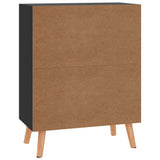 NNEVL Sideboard High Gloss Black 60x30x72 cm Chipboard