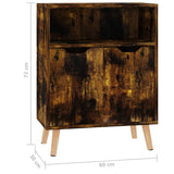 NNEVL Sideboard Smoked Oak 60x30x72 cm Chipboard