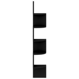 NNEVL Wall Corner Shelf Black 19x19x123 cm Chipboard